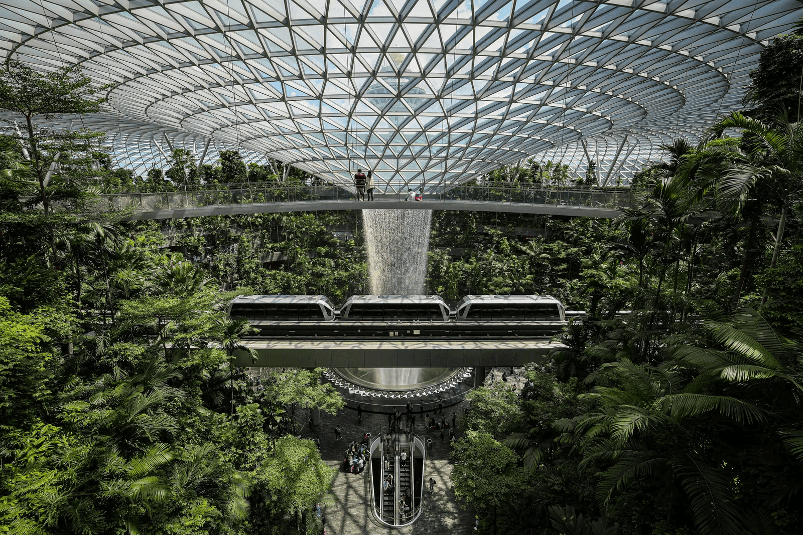 Changi Airport's Jewel waterfall