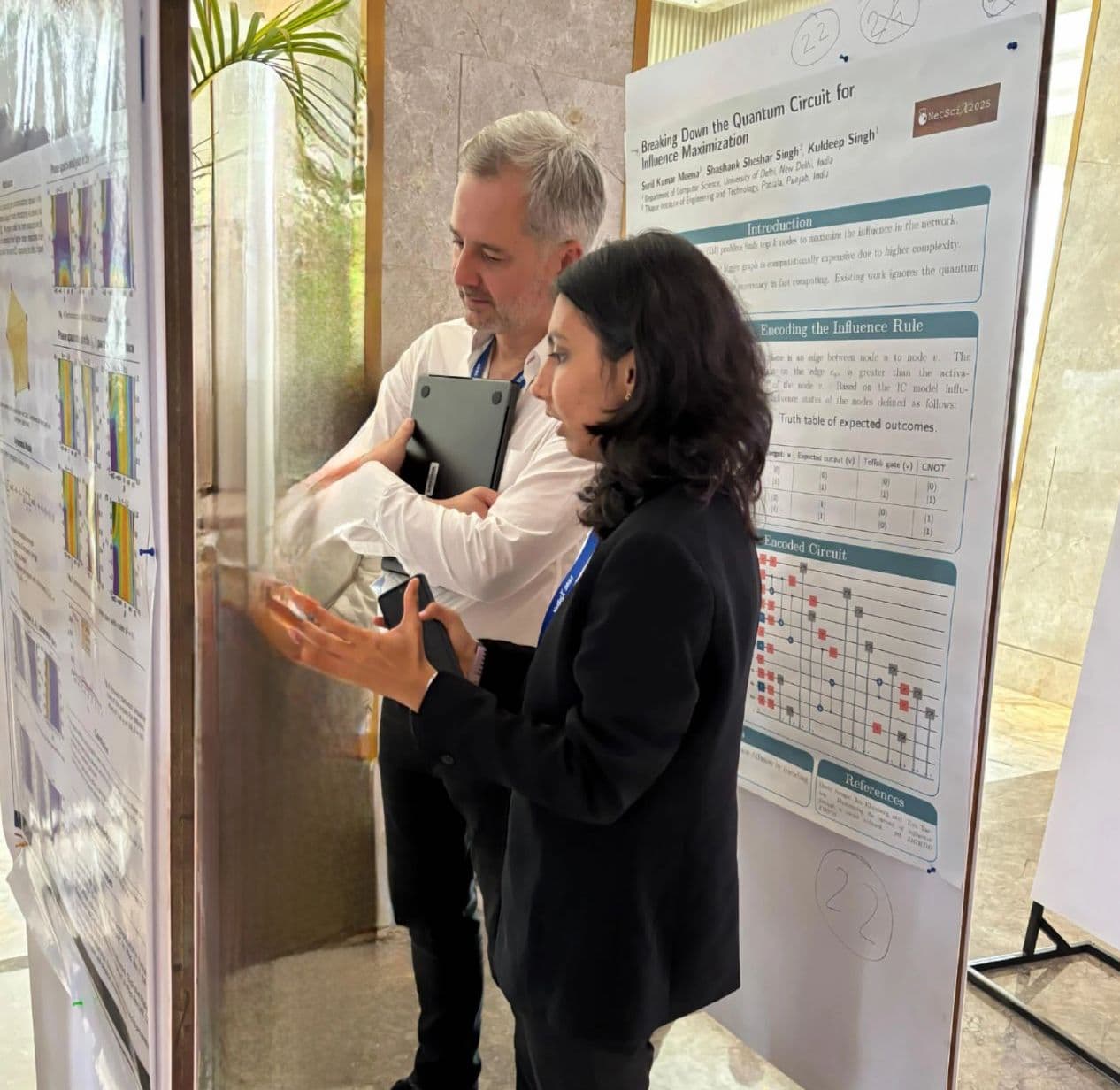 Presenting our poster at NetSciX 2025