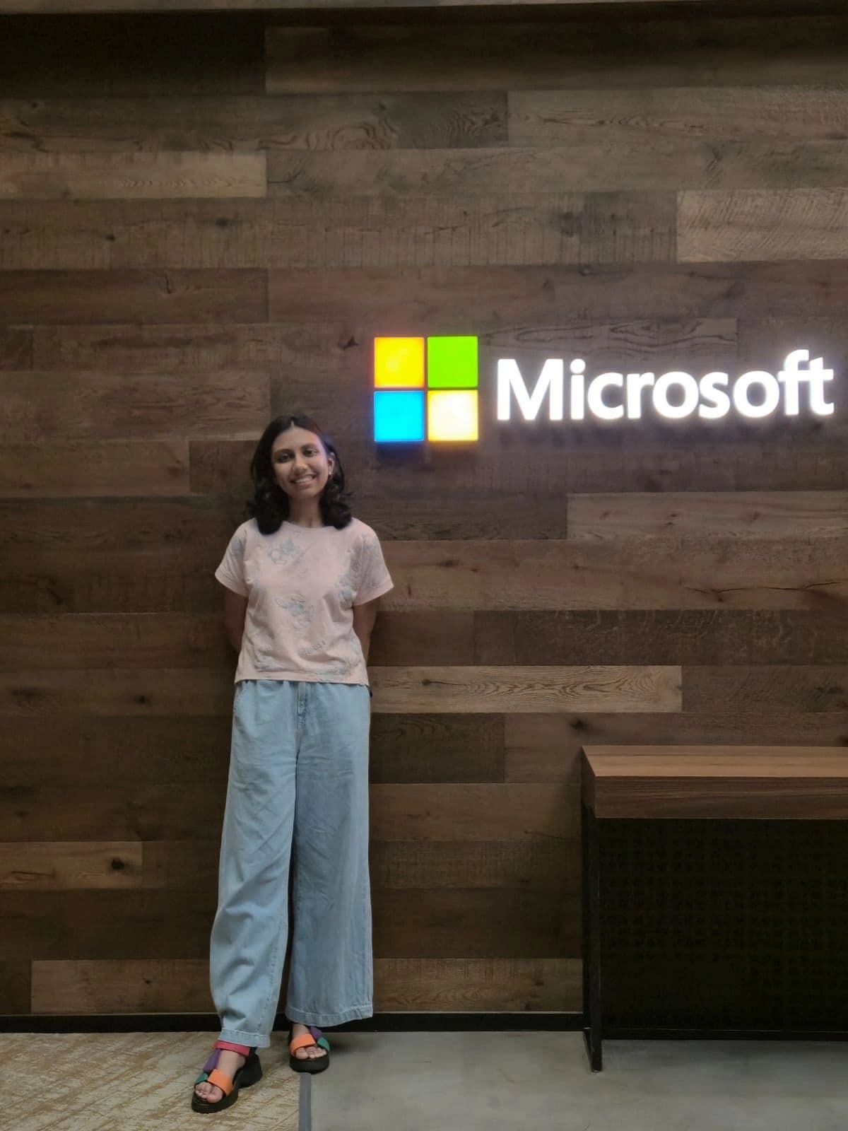 Me at the Microsoft office